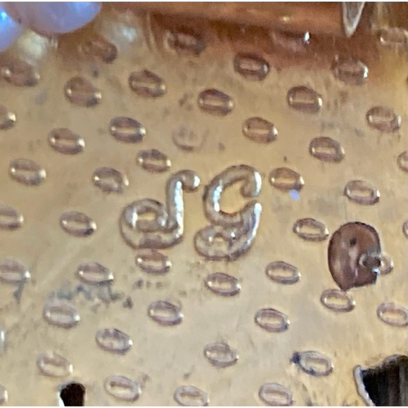 Vintage Cloisonné Pendant on Twisted Faux Pearl Necklace Pale Pink Floral - Picture 8 of 14